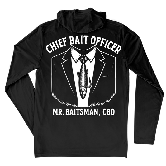 Chief Bait Officer Parody Performance Fishing Hoodie