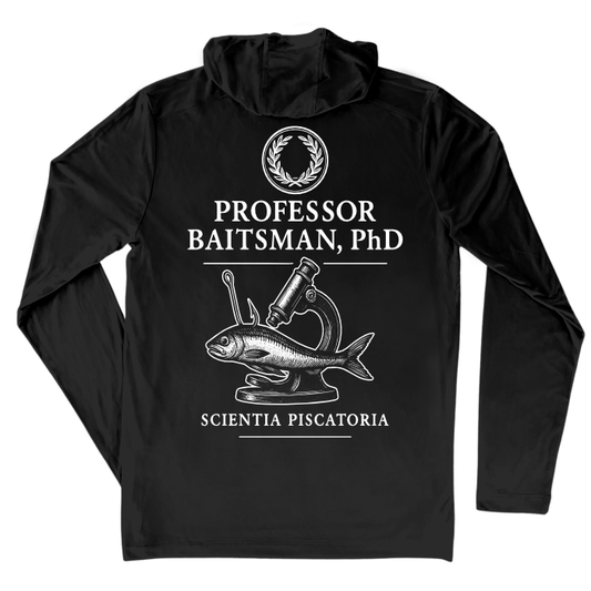 Professor Baitsman PHD Parody Performance Fishing Hoodie