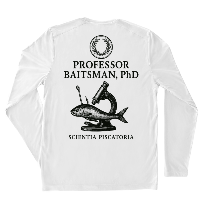Professor Baitsman PHD Parody Performance Fishing Shirt