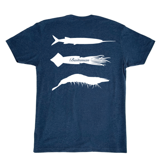 Saltwater Baitsman Stamp Satirical Fishing T-Shirt