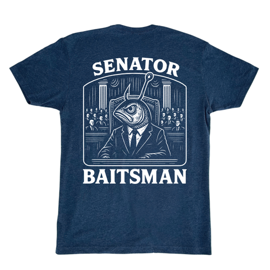 Senator Baitsman Parody Fishing T-Shirt